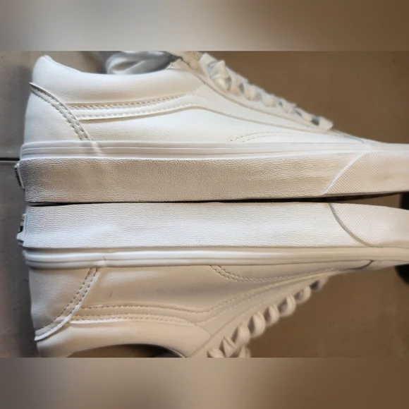 VANS Old Skool Leather True White NEW Women's Size 8 - Picture 6 of 6